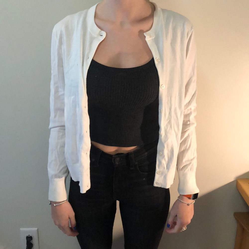 J. Crew white sweater